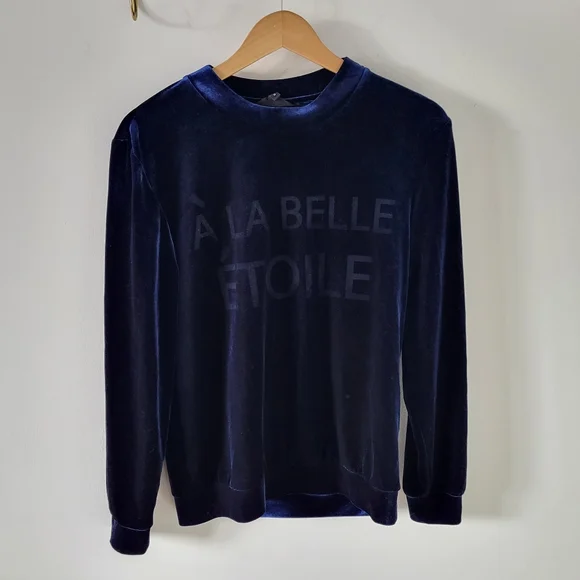 Women's Medium Belle Etoile Navy Velvet Jumper by next - Picture 1 of 4